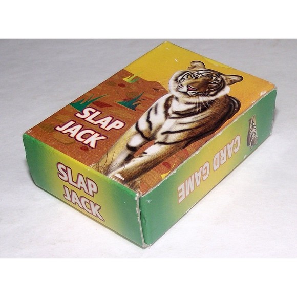 Miniature Slap Jack Card Game Tiger Sports Crisp Children Small Playing Vintage - Picture 3 of 5
